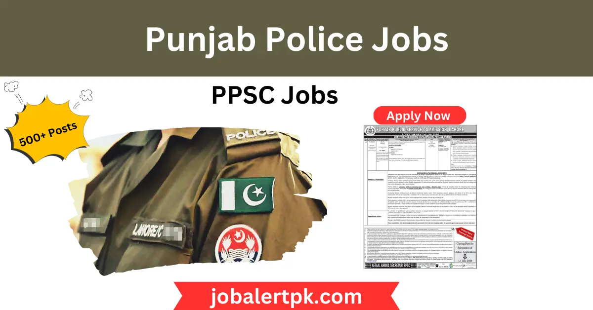 punjab police jobs 2024 application form download