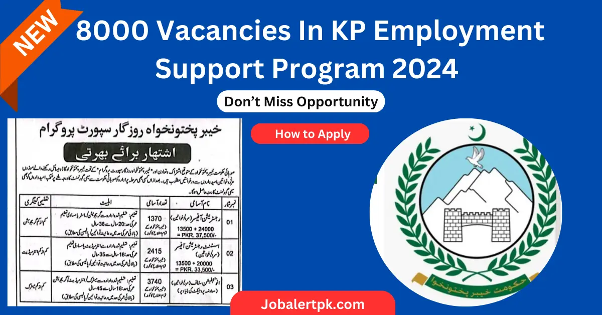 kpk jobs- Explore 7000+ Vacancies in KP Employment Support Program 2024