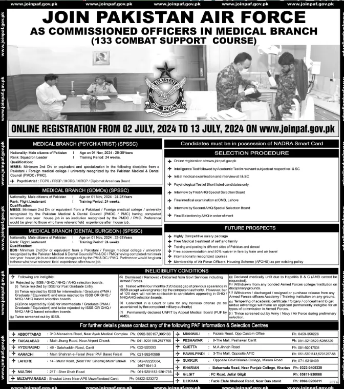 paf jobs advertisement 2024