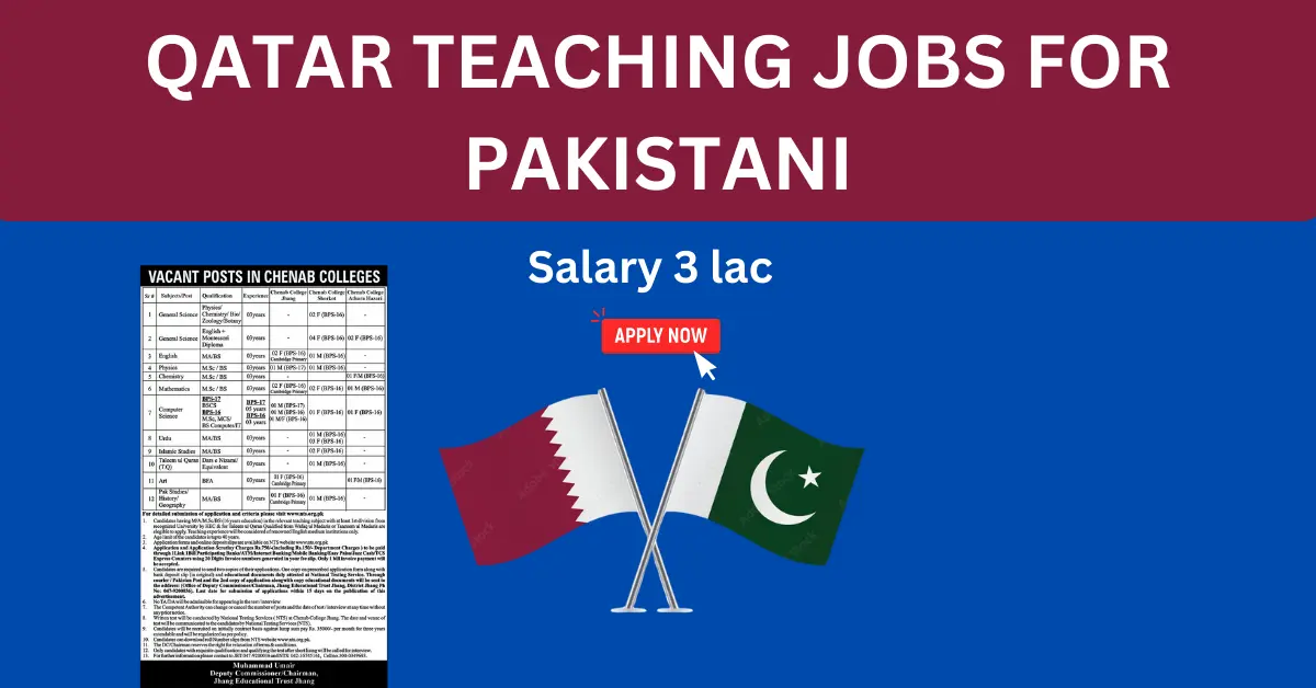 teaching jobs in qatar online apply