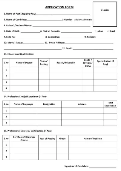 teaching jobs in sargodha application form